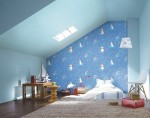 Giấy dán tường màu xanh dương thích hợp với người mệnh mộc