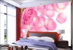 Giấy dán tường 3D màu hồng: FL0543