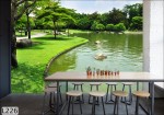 Giấy dán tường 3D cho phòng ăn mới lại