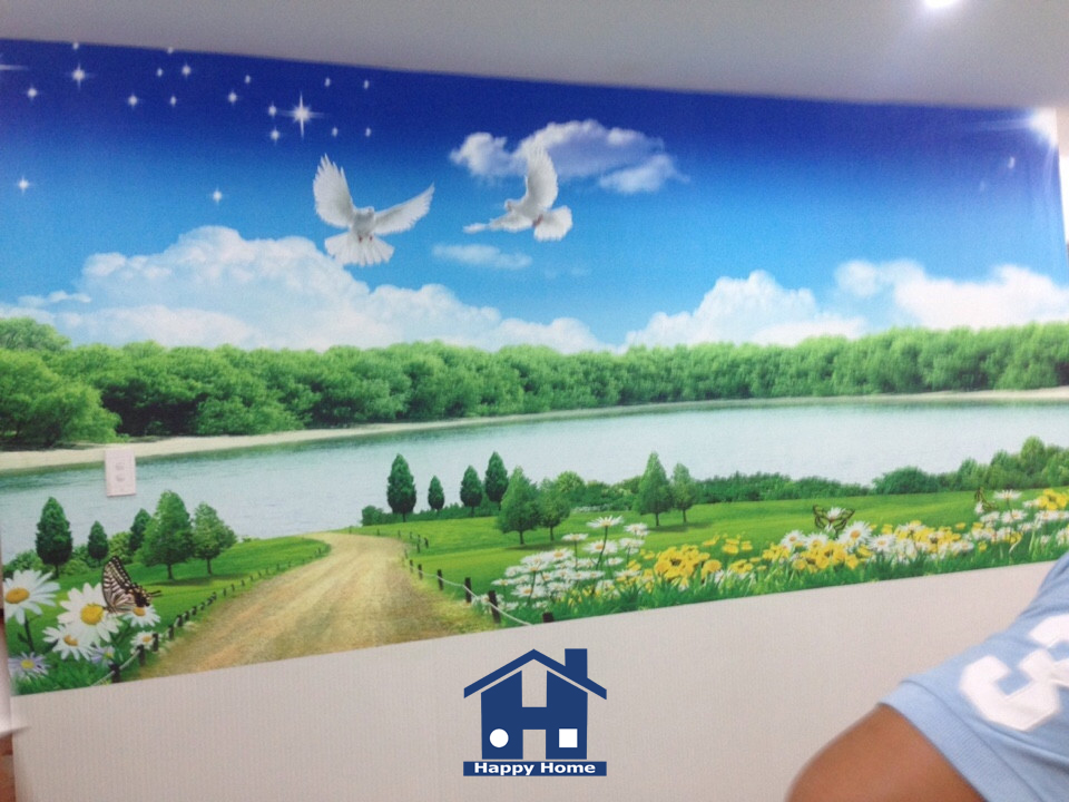 Tranh dán tường Happy Home