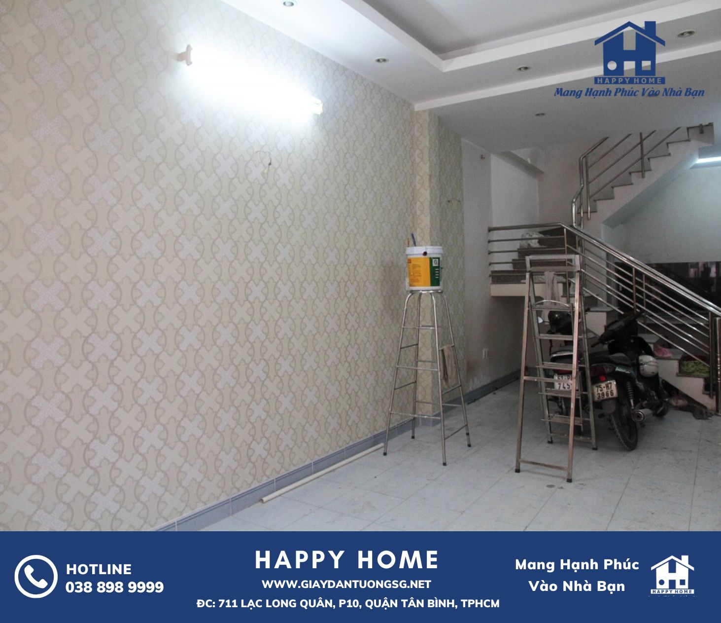 Khám phá bộ sưu tập giấy dán tường của Happy Home cho căn hộ nhà anh Thái
