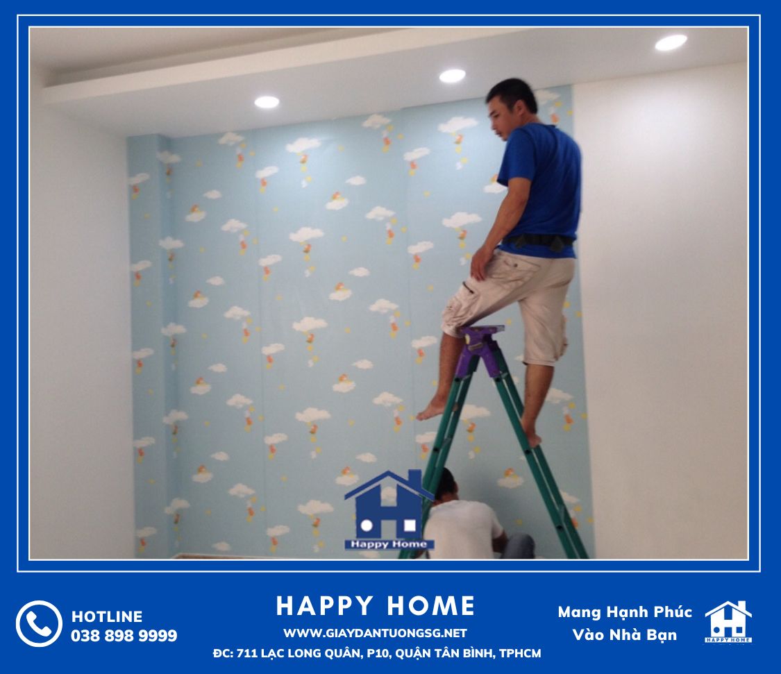 Happy Home đơn vị cung cấp và thi công giấy dán tường đẹp cho khách hàng hiện nay