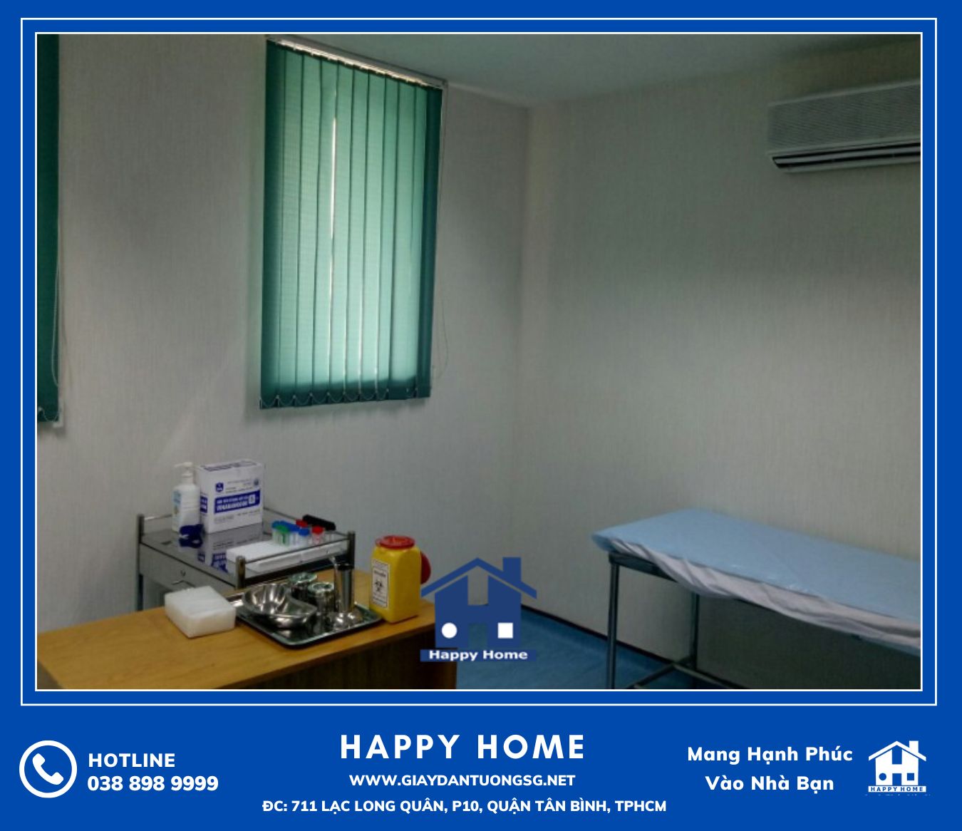 Phòng khám bệnh được trang trí giấy dán tường mang lại không gian phục vụ khách hàng tốt hơn