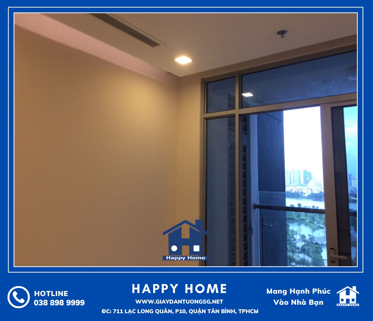 Happy Home Chuyên thi công giấy dán tường chung cư uy tín, giá rẻ!