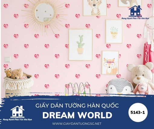 Giấy dán tường phòng trẻ em dream world 5143-1