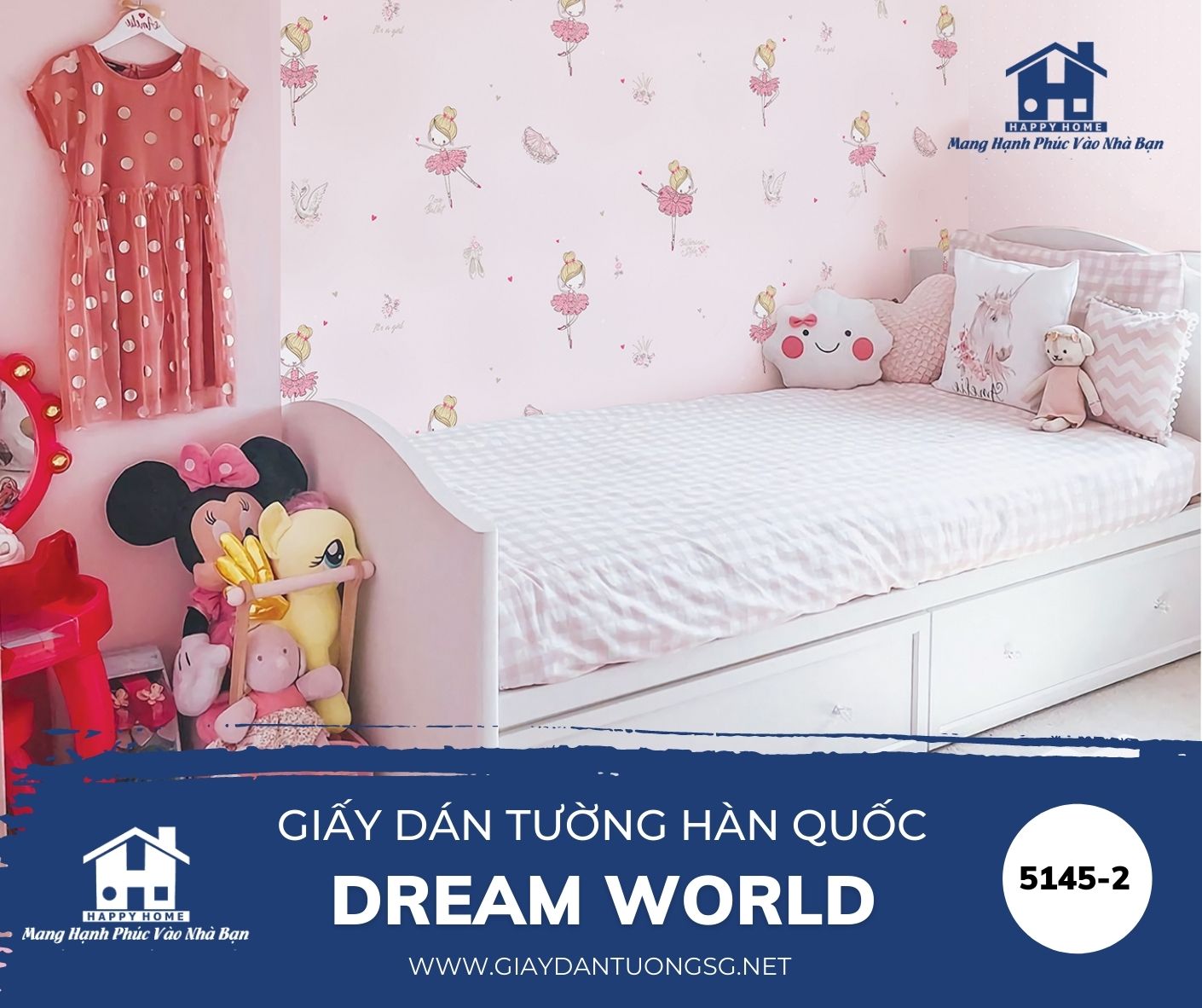 Giấy dán tường phòng trẻ em dream world 5145-2