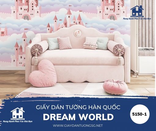 Giấy dán tường phòng trẻ em dream world 5150-1