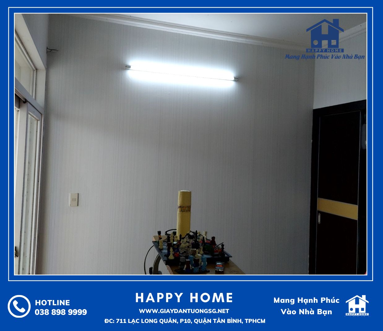 Happy Home đơn vị thi công giấy dán tường tại chung cư uy tín