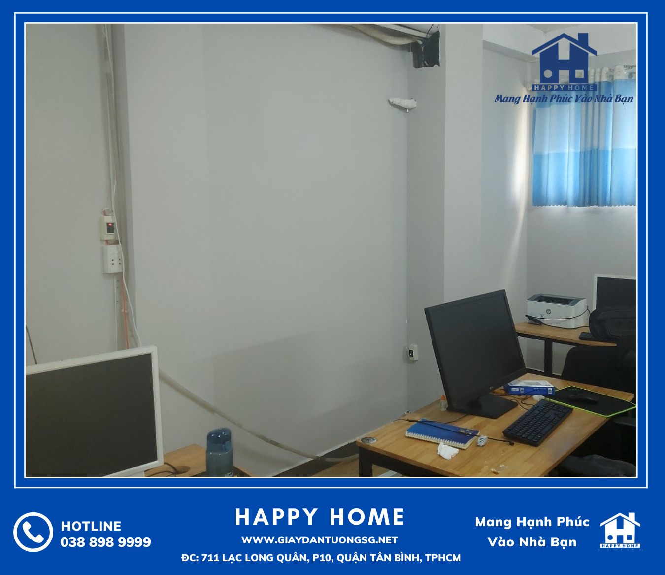Happy Home chuyên cung cấp giấy dán tường tại văn phòng làm việc