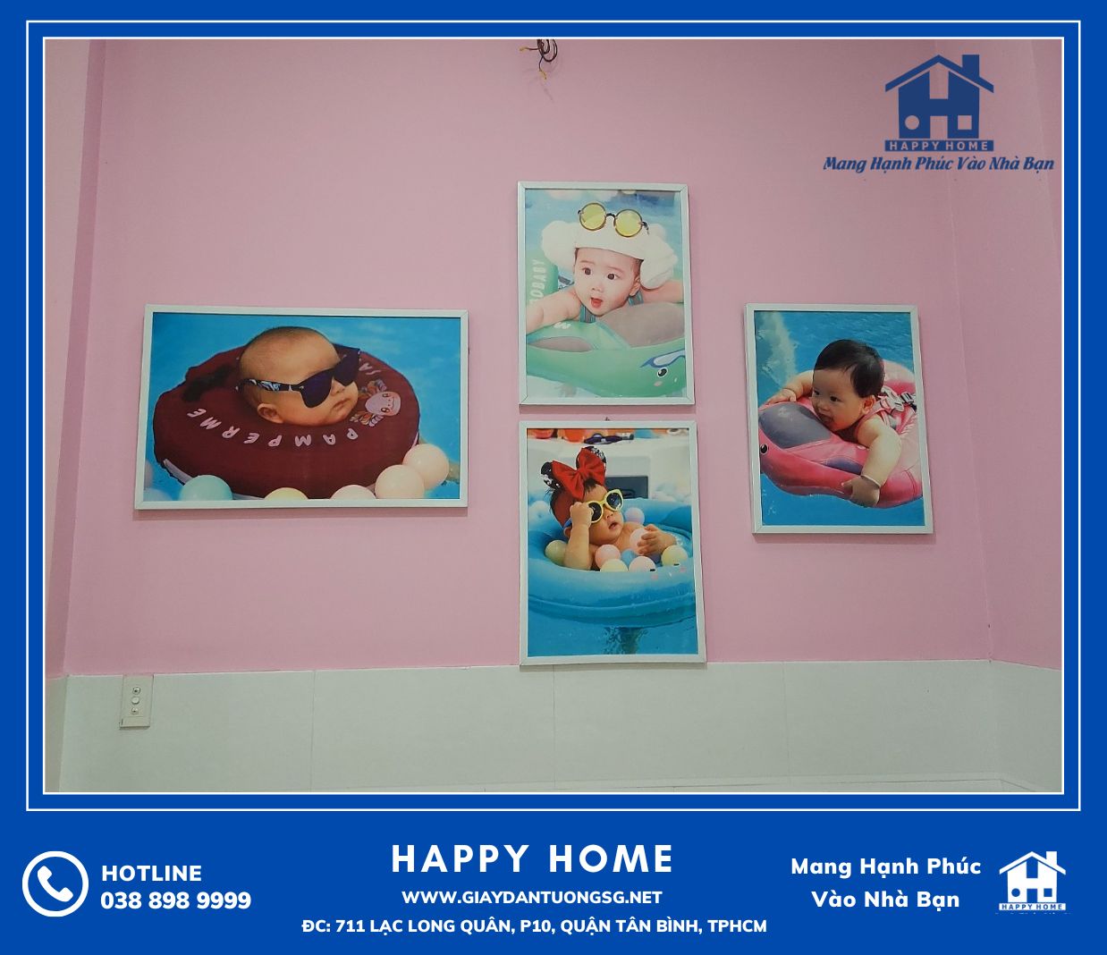 Lựa chọn giấy dán tường tại Happy Home để trang trí cửa hàng