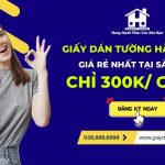 Cơ Hội Mua Giấy Dán Tường Hàn Quốc Giá Rẻ Nhất Tại Sài Gòn Chỉ 300K/Cuộn
