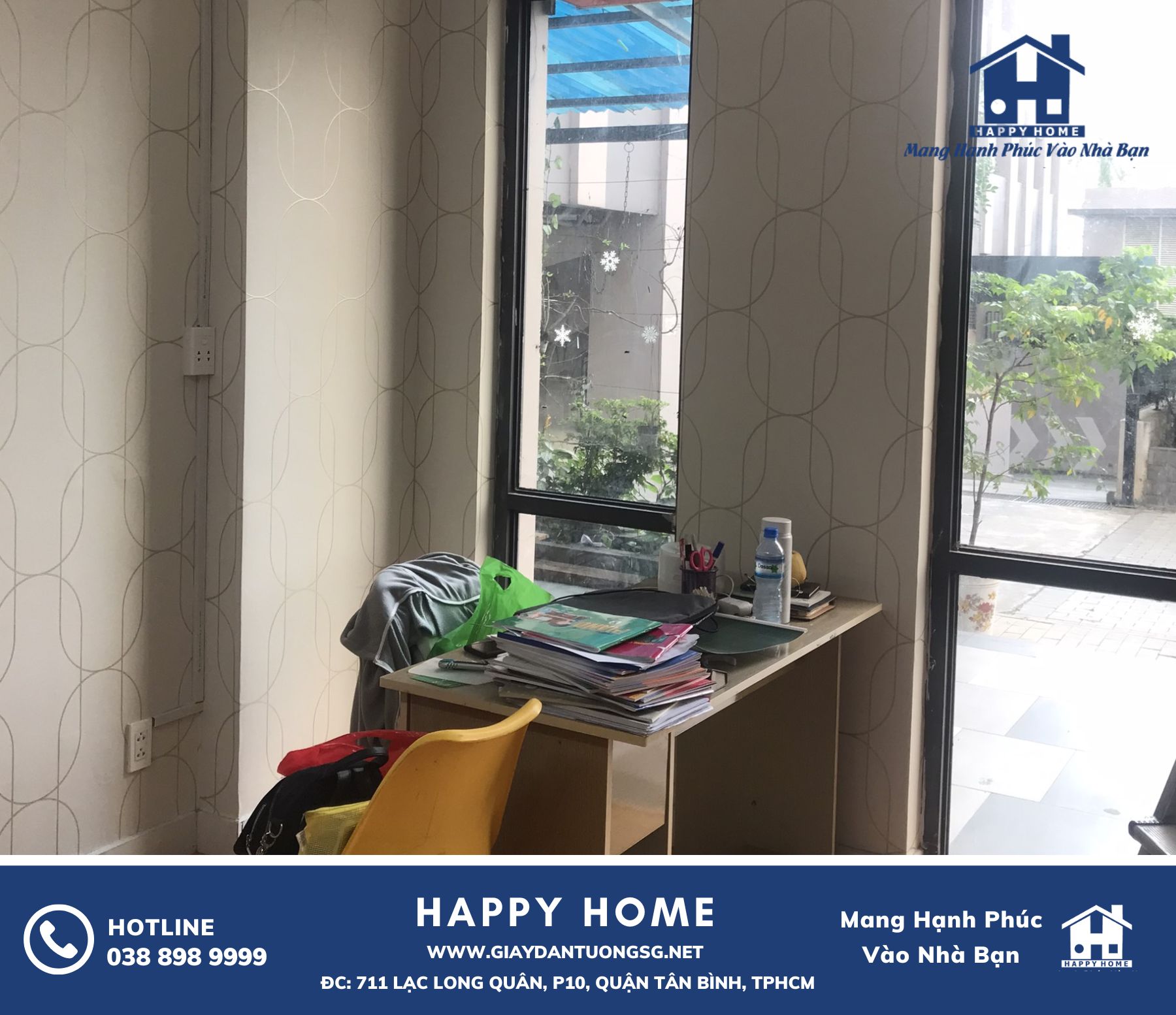 Cùng Happy Home khám phá công trình thi công giấy dán tường Hàn Quốc đẳng cấp