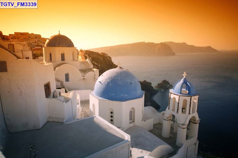 Giấy dán tường Santorini ở Hy Lạp 03