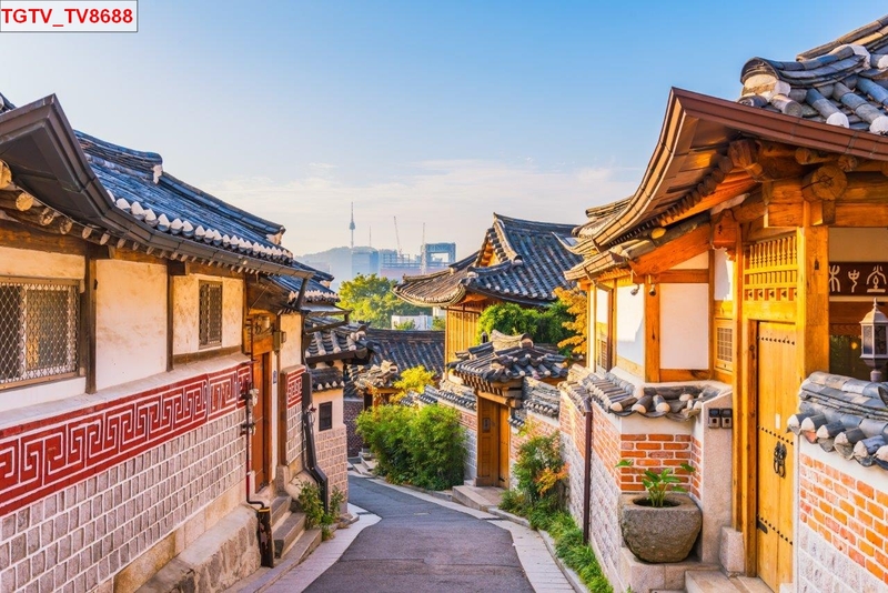 Mẫu dán tường phong cảnh Hàn Quốc