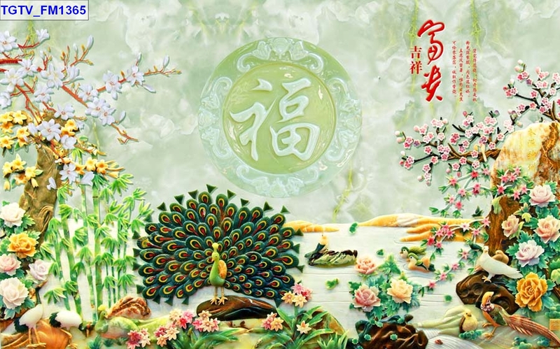 Tranh phong thủy giả ngọc 03